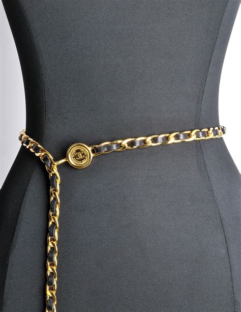 chanel leather belts|chanel chain belt vintage.